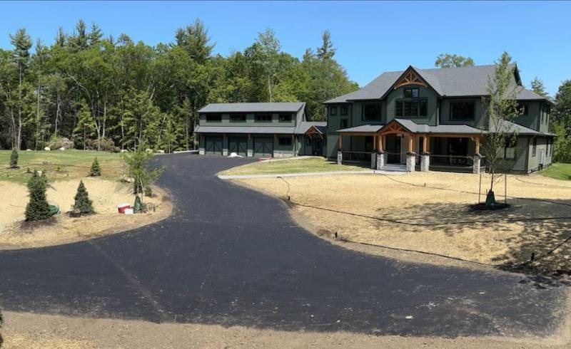 new house with big driveway